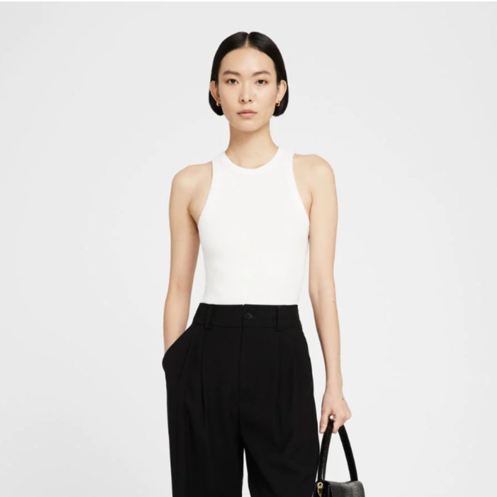 ANINE BING Eva Tank White